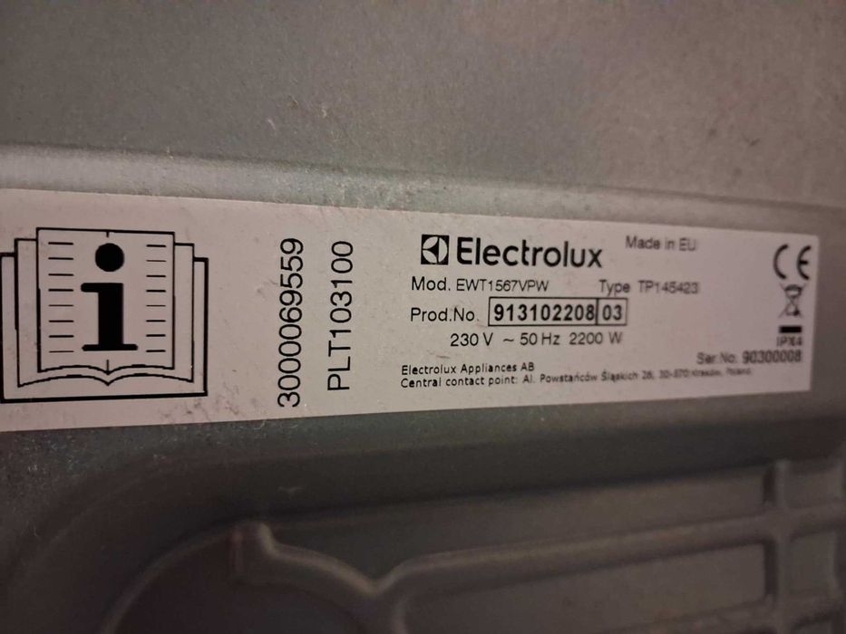 programator pralka Electrolux  ewt1567vpw