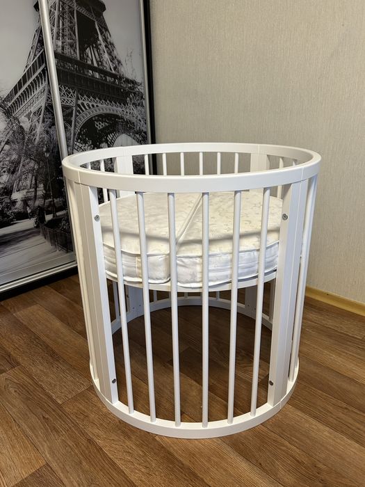 Ліжечко трансформер кругле/овальне