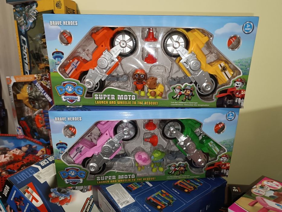 Інтерактивна М'яка іграшка собачка на повідку щенячий патруль гонщики