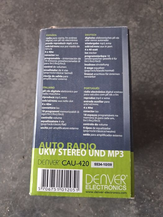 Auto Rádio com entradas USB