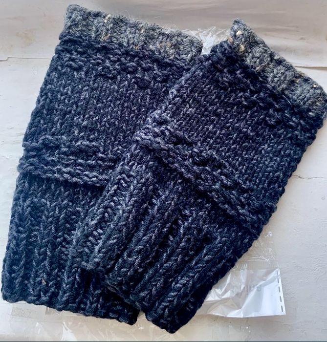 Митинки меховые вязаные