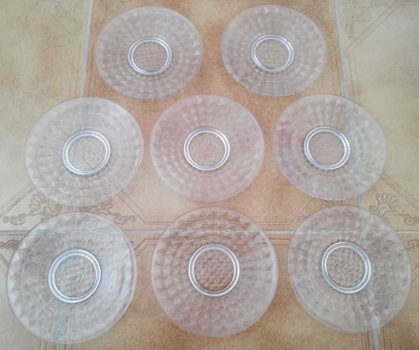 18 Pratos 14Cm Pyroblan Porcelaine France Vidro Aperitivo Cinzeiro