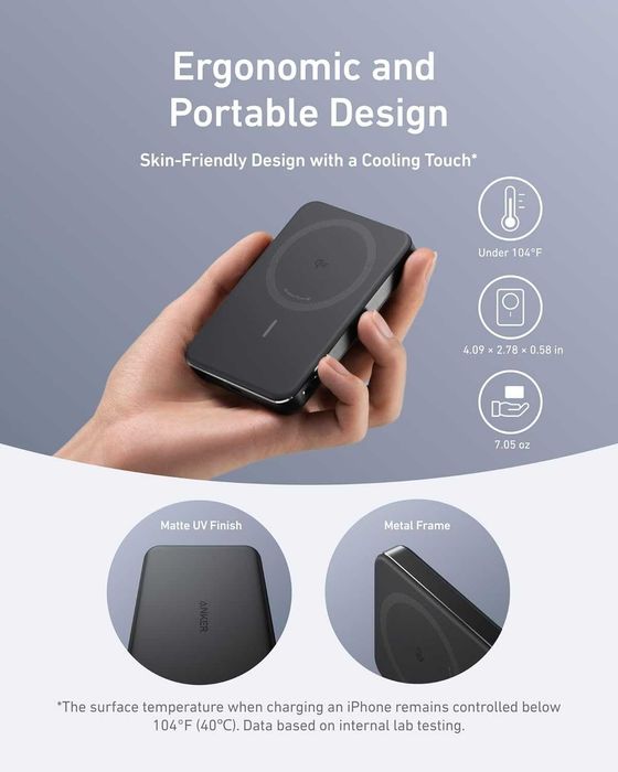 Anker MagGo Powerbank 10 000 mAh – szybki, cienki, MagSafe Qi2