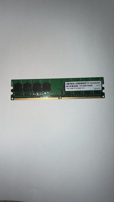 Оперативна пам’ять Apacer 1GB DDR2 800MHz PC2-6400 CL5