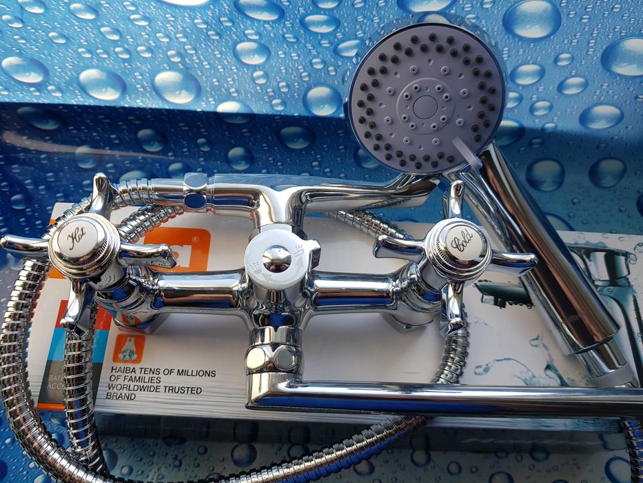 Смеситель змiшувач для ванной Haiba Zeus 140 EURO Латунь 100%