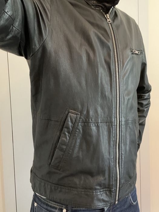 Kurtka skórzana Wrangler ze stójką XXL