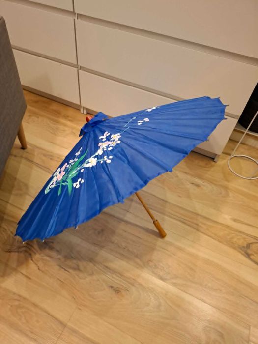wagasa niebieski parasol chiński słoneczny japońska parasolka cosplay