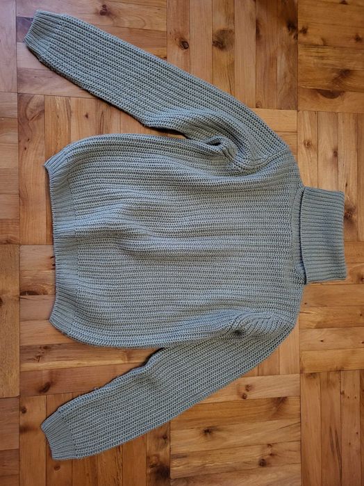 Golf damski sweter z golfem Rut&Circle r. S 36 akryl szałwiowy