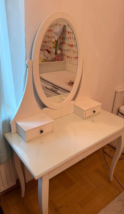 Toaletka biała ikea Hemnes 100x50 cm