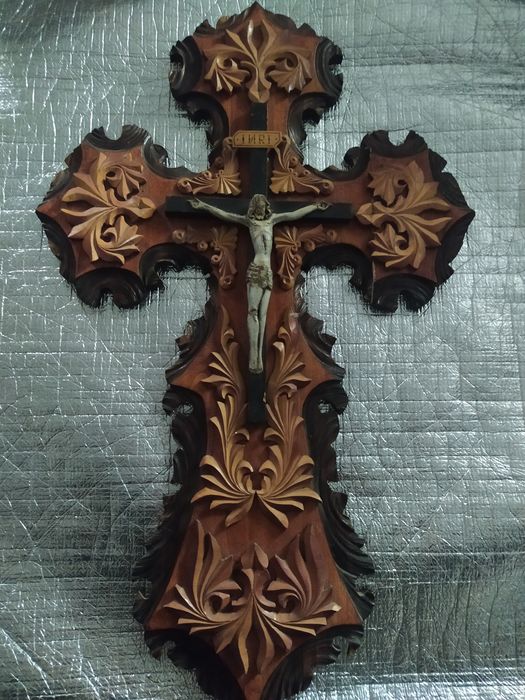 Деревянный крест ручная работа огромный православный