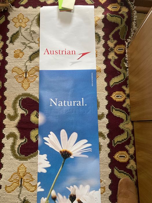 Poster raro de Exposição Austrian Airlines