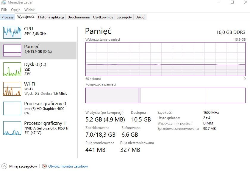 Komputer HP | i5-4570 | 16GB | 240GB | GTX1050Ti 4GB | Win 10