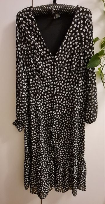 Sukienka koszulowa (szmizjerka) H&M, kwiatowy print, stan idealny