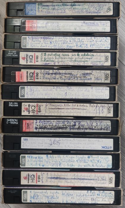 Kasety vhs z różnościami