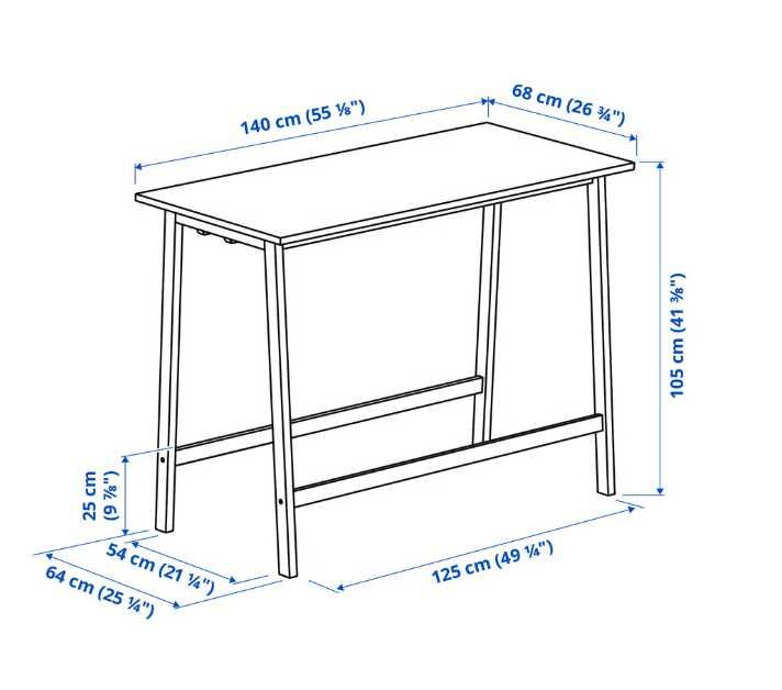 Mesa Alta MITTZON (140x68x105) IKEA