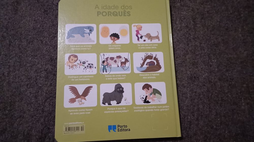 Livro infantil "Os animais"