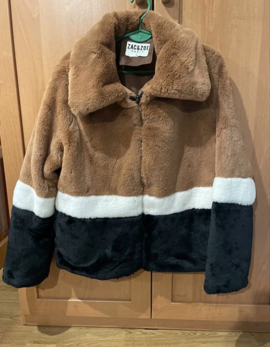 Śliczne puszyste futerko Zac i Zoe roz L milutkie w dotyku