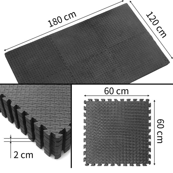 Mata Ochronna na sprzęt fitness PROIRON Puzzle 6sz Gruba Pianka 2,16m2