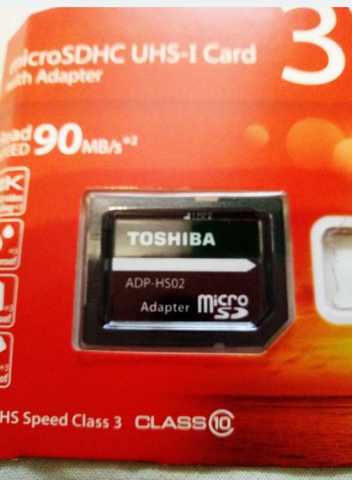 Адаптери мікро СД нові Toshiba 1 шт, Transcend 1 шт