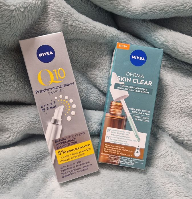 Nivea Q10 anti-wrinkle serum 15ml + Nivea derma skin clear serum 30 ml