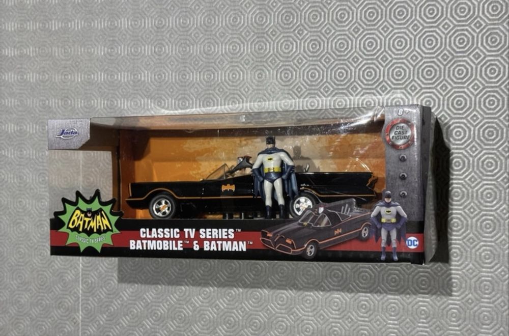Batmobile com Batman e Robin figura Classic TV-Serie 1966