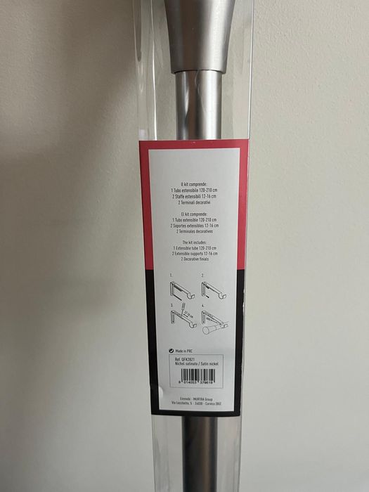 Barra de cortina Extensível BELL mate 120-210cm Conforama