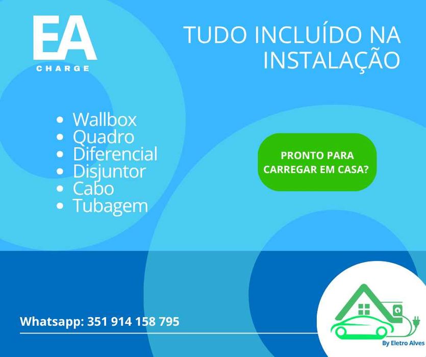 Wallbox 7,4 kW – Instalação Completa + DLB | EA Charge