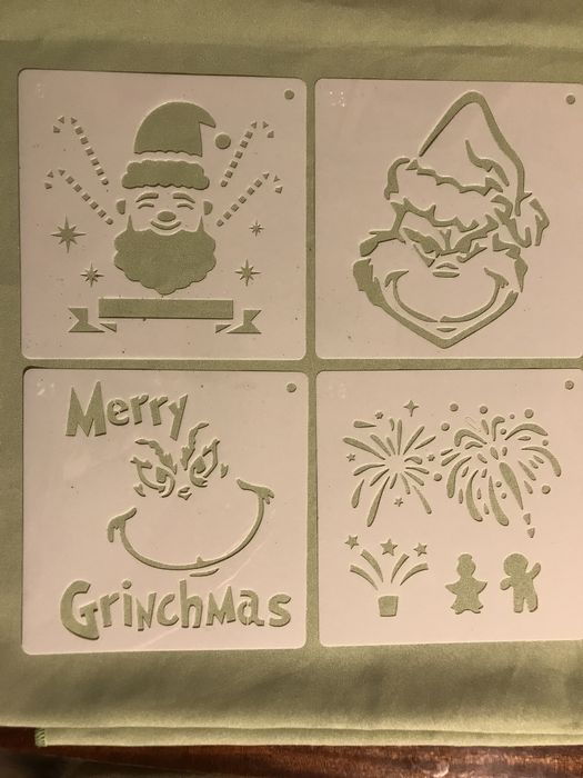 Трафарети різдвяні, для спрею, віконного декору, графіті