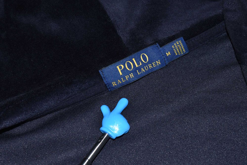Ralph Lauren Polo Welurowa Rozpinana Bluza z Kapturem M