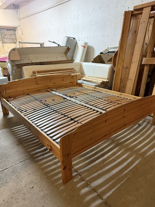 Łóżko drewniane z Holandii | 180x200 sosnowe + stelaze DOWOZ