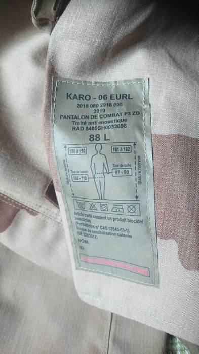 Legia Cudzoziemska. Unikat !! Spodnie camo desert. Rozmiar L