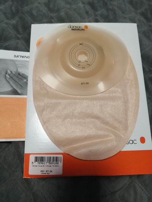 Стомічні калоприймачі, закриті, Dansac, однокомпонентні, з фільтром.