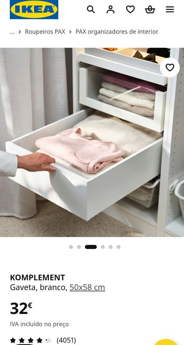 Gaveta Komplement  Branco 50x58