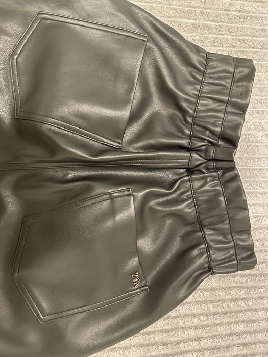 Шкіряні брюки ZARA утеплені