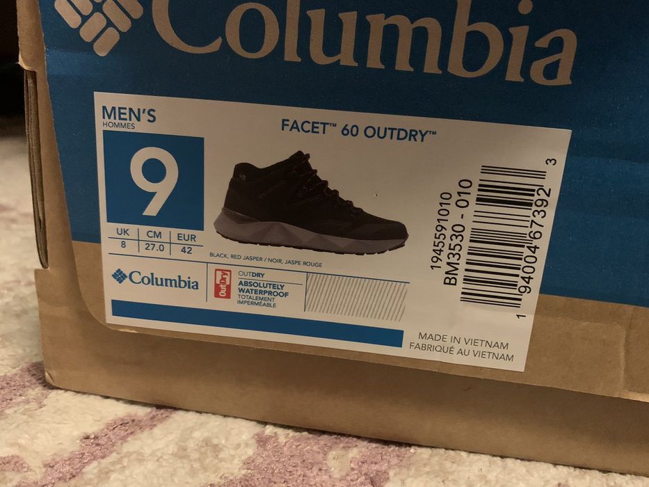 Ботинки Columbia р-р 42 на стопу 27 см Оригинал