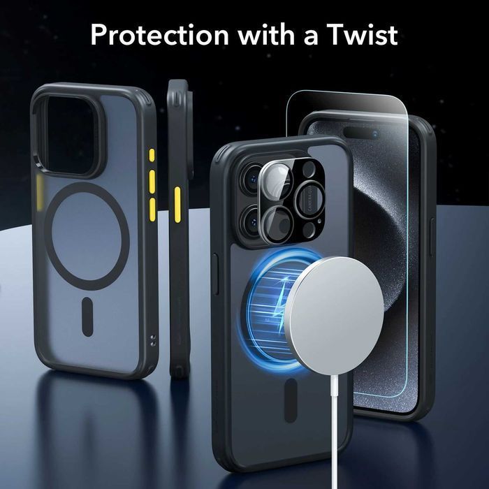 ESR Classic Set MagSafe etui iPhone 15 Pro + szkło + aparat aplikator