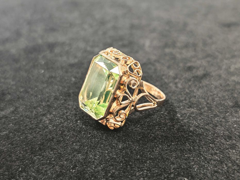 Złoty pierścionek PRL p583 r17 Warszawa 9,7g Rarytas!