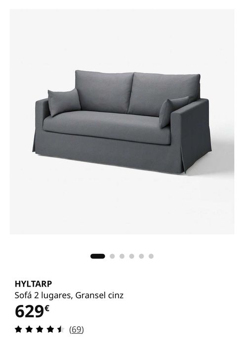 Sofá IKEA HYLTARP de 2 lugares