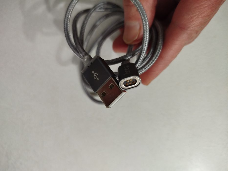Кабель магнитный Hoco U40A Magnetic adsorption Micro-USB, серый