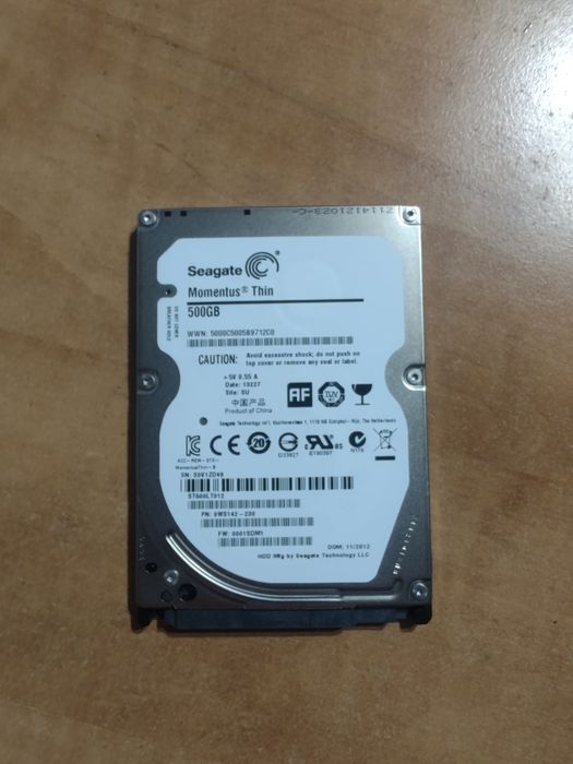 Dysk do laptopa Seagate ST500LT012 500GB 5,4K 8Mb Sata II 2,5 cala