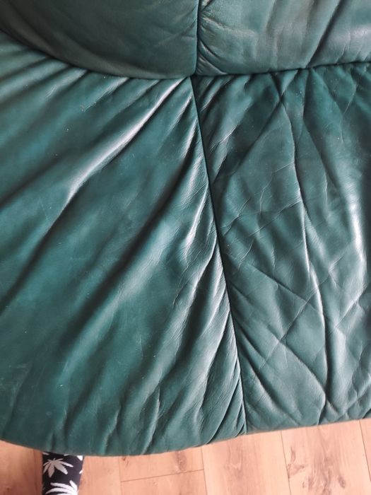 Kanapa skórzana zielona