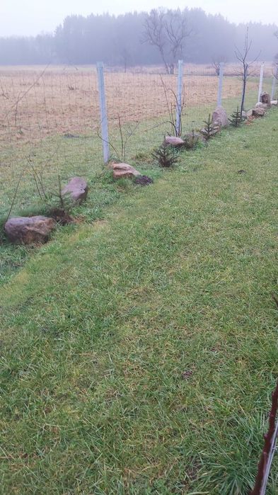 Słupki ogrodzeniowe plastikowe z zaczpami