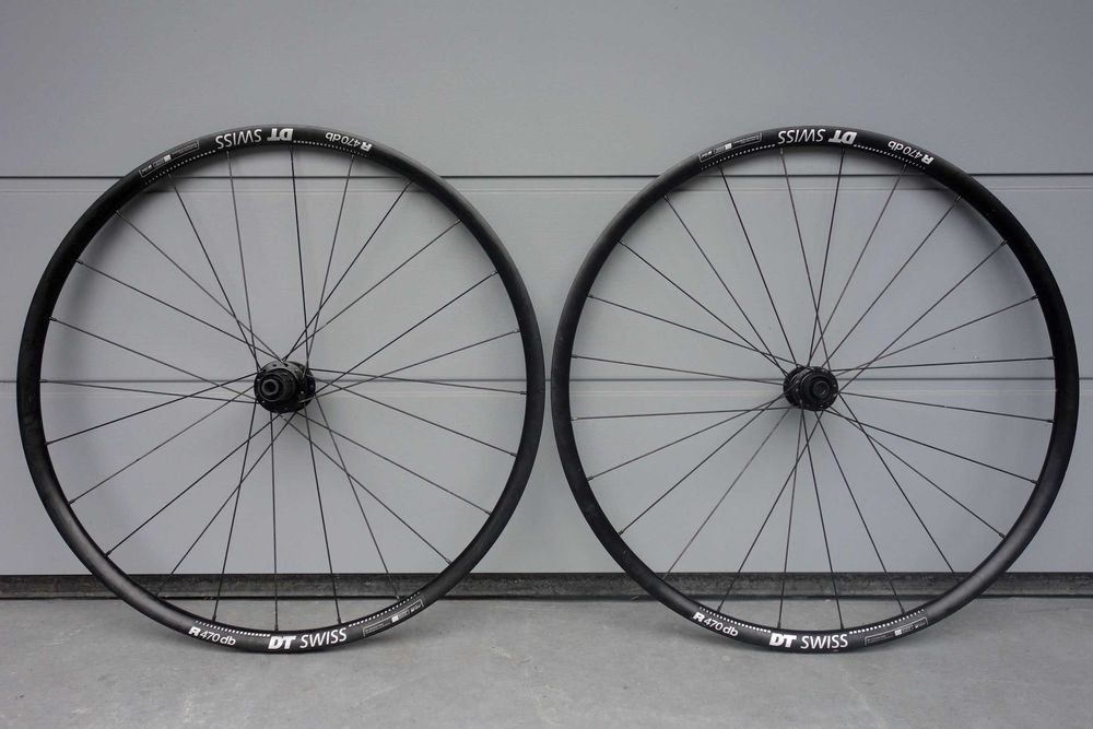 Koła szosowe DT Swiss R470 – 24h, thru-axle, centerlock, jak Nowe
