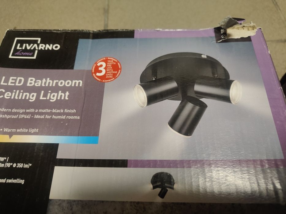 Lampa led, 3 punktowe oświetlenie