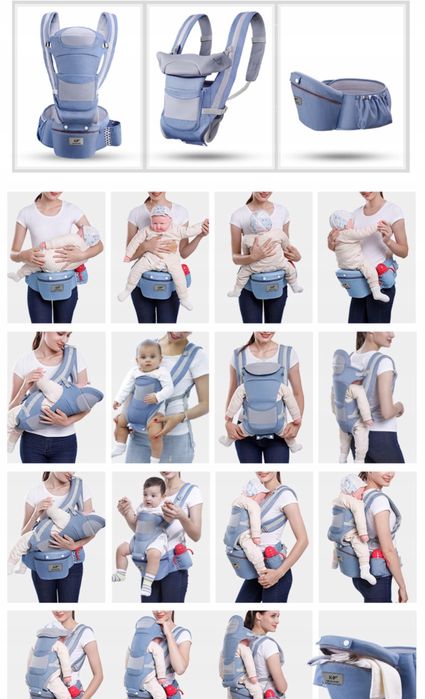 Nosidełko Biodrowe Ergonomiczne Siedzisko 15w1 Dla Dziecka Mamy