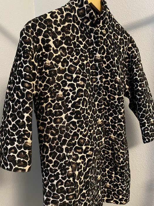 Трендове пальто з леопардовим принтом, рукав чвертковий, розмір S–M