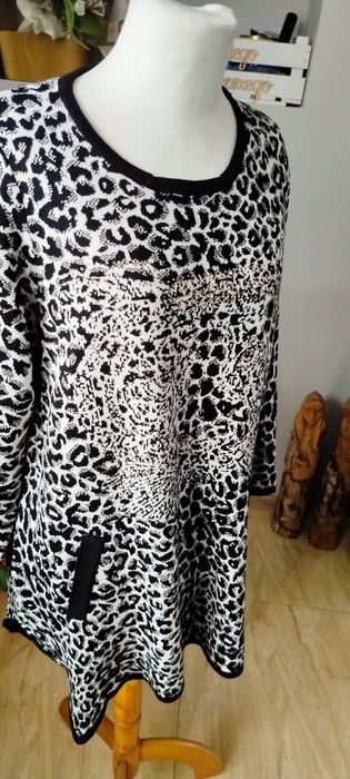 Tunika asymetryczna panterka