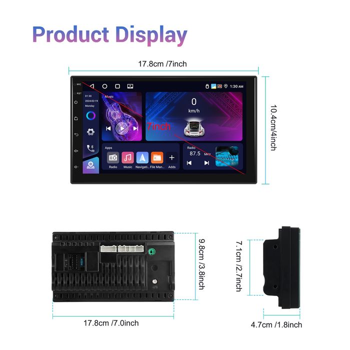 Radio Nawigacja 2din  Android 4/64gb Carplay, Android Auto