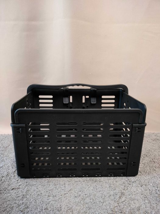 Składany kosz koszyk rowerowy czarny