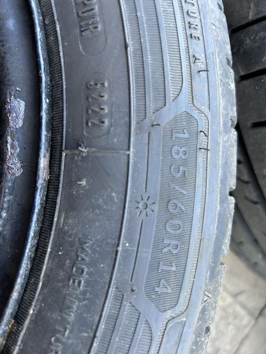 Продам Літні шини шкода фабія з дисками Goodyear 185/60 r14